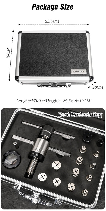 LEBYCLE Bike Hub Bearing Removal Tool — MTB & Road Bicycle Hub Tower Puller for Hub Repair