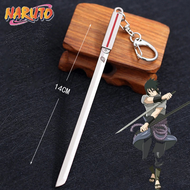 Anime Naruto Weapon Keychain Set – Metal Models of Asuma, Zabuza Sword, Kisame, Hidan, Minato Kunai & Flying Thunder God Cosplay Toys for Boys