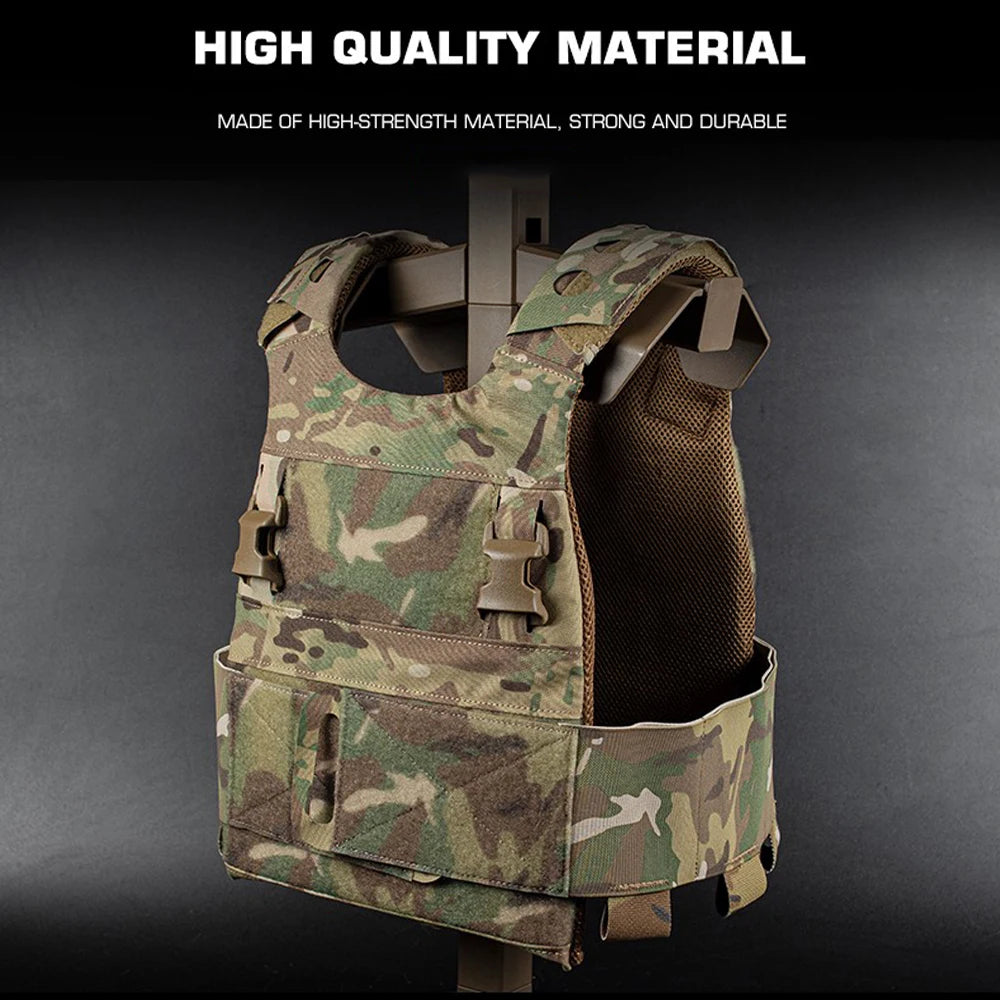 FCPC Tactical Vest Ferro – Lightweight Folding Airsoft Plate Carrier with Breathable Design, Portable Hunting Mag Pouch & Army Equipment