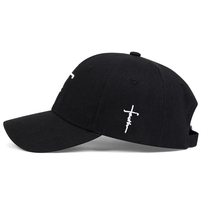 Fashion Faith Embroidery Baseball Cap – Unisex Cotton Snapback Hat for Men & Women, Spring/Summer Hip Hop Trucker Gorras