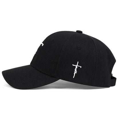 Fashion Faith Embroidery Baseball Cap – Unisex Cotton Snapback Hat for Men & Women, Spring/Summer Hip Hop Trucker Gorras