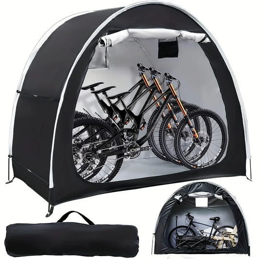 Portable Bike Storage Shed Tent - Waterproof Foldable Bicycle Shelter Cover for 1-4 Bikes Outdoor Protection