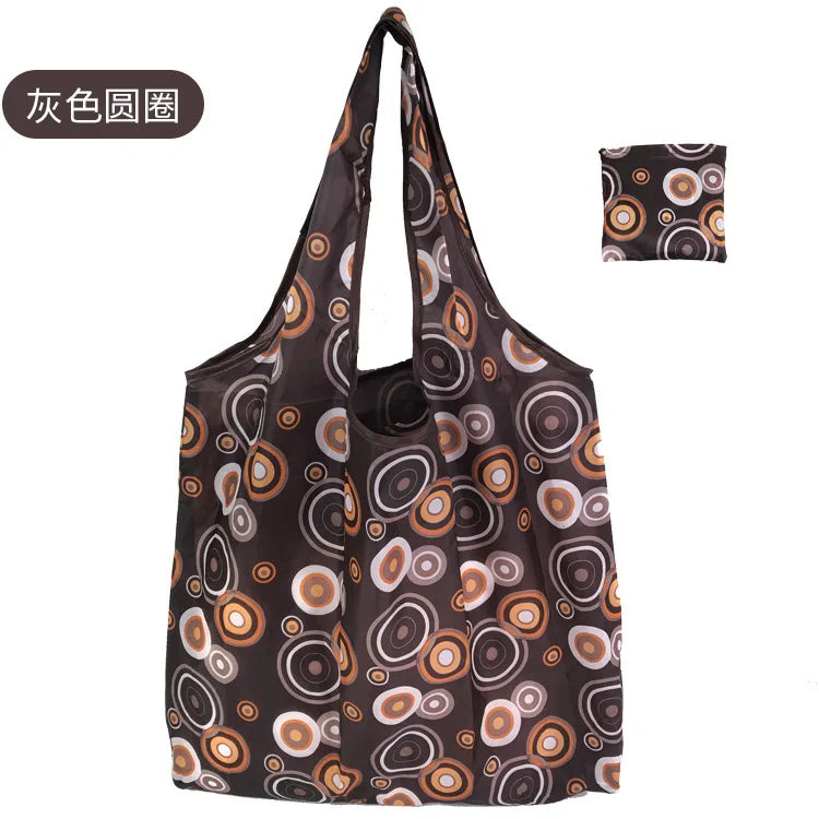 Large Foldable Reusable Shopping Tote Bag – Eco-Friendly Grocery & Beach Storage Shoulder Bag, Multi-Purpose Carry Pouch