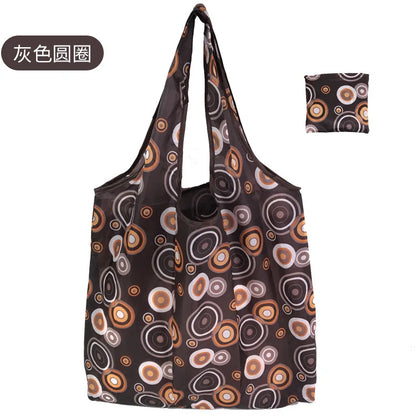 Large Foldable Reusable Shopping Tote Bag – Eco-Friendly Grocery & Beach Storage Shoulder Bag, Multi-Purpose Carry Pouch