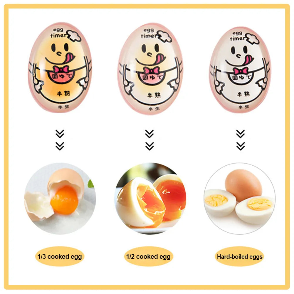 Color-Changing Egg Timer - Eco-Friendly Kitchen Tool for Perfectly Cooked Boiled Eggs