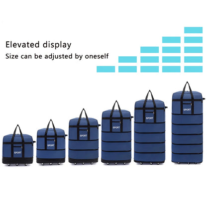 5-Layer Folding Wheeled Travel Bag – Large Capacity Waterproof Durable Luggage for Weekend Trips & Overnight Travel