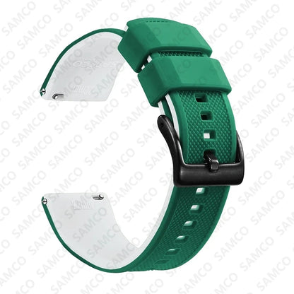 Premium Silicone Watch Band - Quick Release Rubber Replacement Strap for 18mm 20mm 22mm Watches