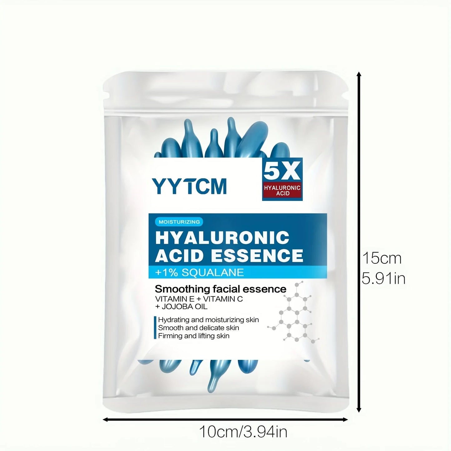 Hyaluronic Acid Deep Moisturizing Capsule Essence – Brightening Skin Serum (0.4g x 30 Capsules) Hydrating Skincare Treatment