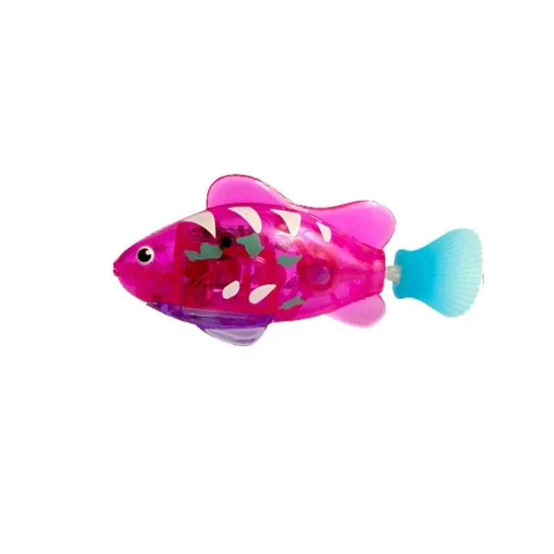 LED Interactive Cat Toy Robot Fish – Glowing Electric Swimming Motion Toy to Stimulate Kitten Hunting Instincts & Playful Exercise