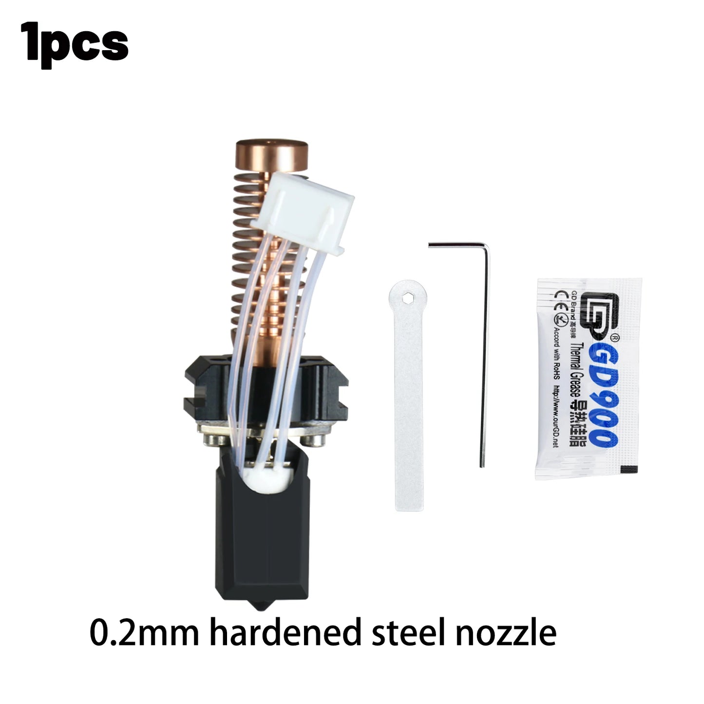 Hotend for Flashforge Adventurer 5M/5M Pro – Ceramic Heating Block Kit, 280℃ Hot End, Hard Steel Nozzle 3D Printing Parts