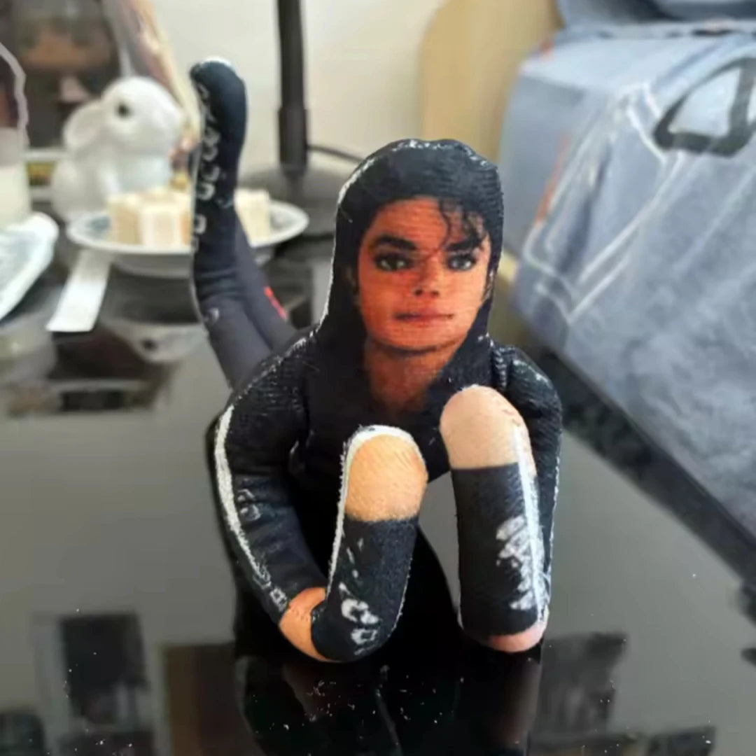 Michael Jackson Plush Figure - 2026 Cosplay Prop Doll with Movable Joints for Room Decor & Gifts