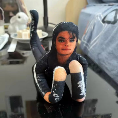 Michael Jackson Plush Figure - 2026 Cosplay Prop Doll with Movable Joints for Room Decor & Gifts