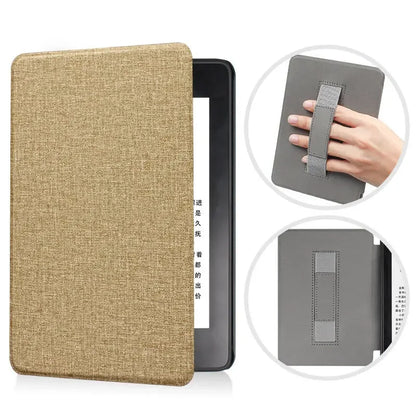 6" Kindle 11th Generation 2024 Case | PU Leather Ebook Cover with Hand Strap & Auto Wake Sleep