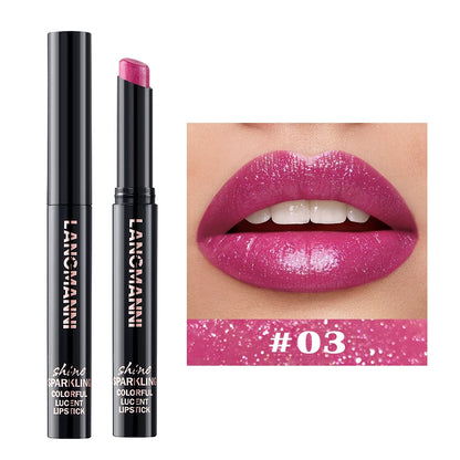 Diamond Pearlescent Lipstick – Waterproof, Long-Lasting Matte Velvet Lipstick with Non-Stick Shine for Sexy Red Lips          Ask ChatGPT