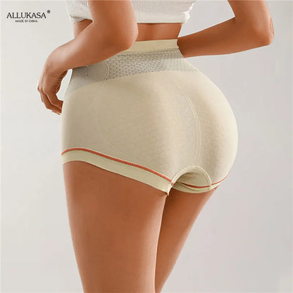 High Waist Women's Panties: Flat Belly Shaping Briefs with Breathable Mesh - Transparent Knickers for Tummy and Hip Lift