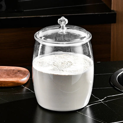 Plastic Food Storage Jar with Airtight Lid - 2.2/3.8/6.5L Flour, Grains, Candy & Cookie Canister