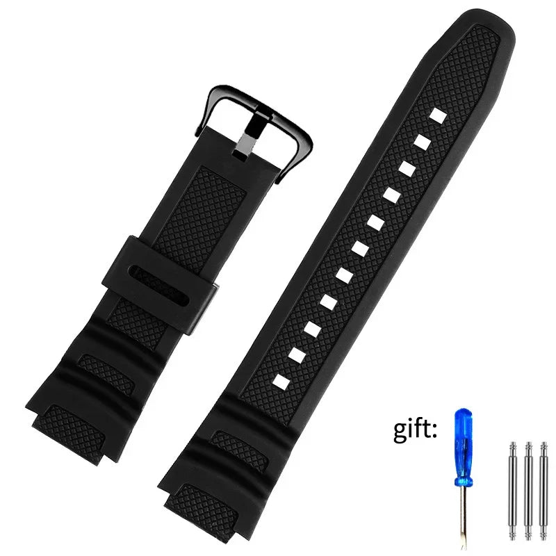 18mm Resin Silicone Watch Strap for Casio Watches - Replacement Rubber Band for W-218H, F-108, AE-1200, AE-1000 and AE-1300