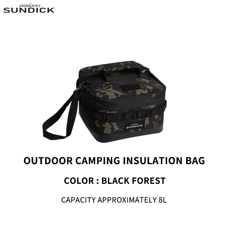 Camping Insulated Bowl & Cup Storage Bag – Outdoor Portable Lunch Bag, Available in Black, Brown, Army Green, and Camo