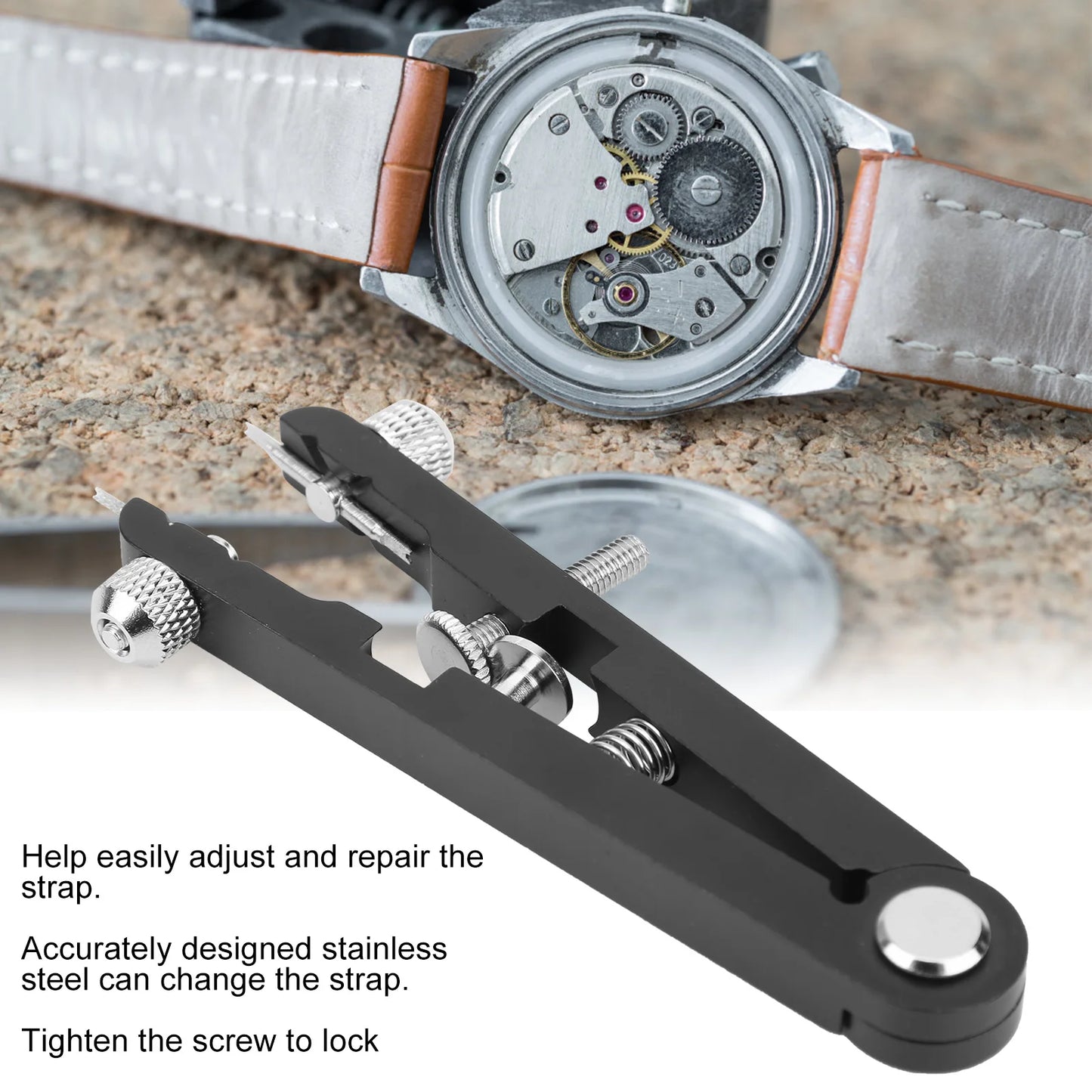 6825 Spring Bar Plier Watch Repair Tool – Band Remover & Chain Replacement Tool with Pins for Watchmakers