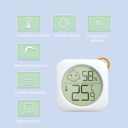 Mini Indoor Thermometer & Hygrometer - LCD Digital Temperature and Humidity Meter for Home, Office & Desktop Use