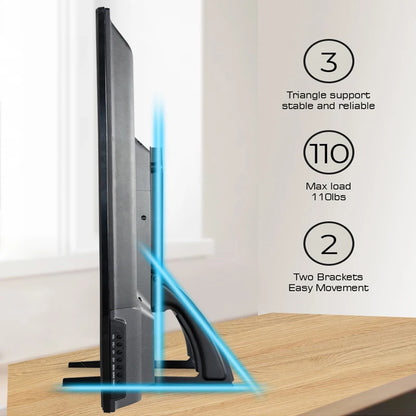 BEISHI Universal Table Top TV Stand for 14-42 Inch LCD/LED/OLED TVs - Pedestal Feet for Flat & Curved Screens