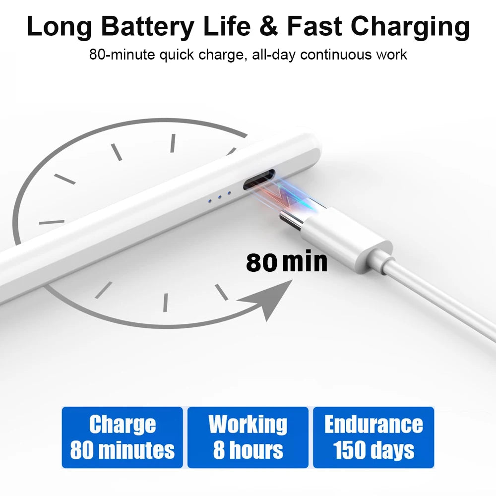 Universal Capacitive Stylus Pen – Touch Screen Pencil for iPhone, iPad, Android Phones & Tablets (Huawei, Xiaomi Compatible)