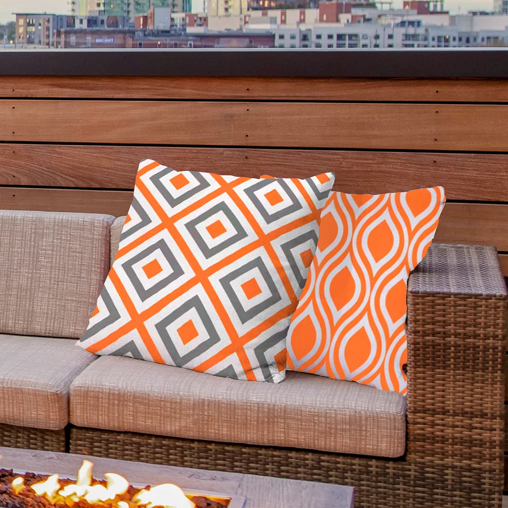 Waterproof Oxford Cloth Pillowcase - Splash Proof Outdoor Cushion Cover for Garden Lawn Terrace Furniture