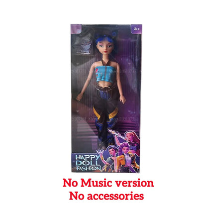 K-Pop Demon Hunters Humanoid Dolls — Mira, Rumi & Zoey (Music & No-Music) | Articulated Christmas Gift Box