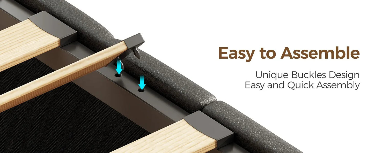 Twin Size Bed Frame with Lift-Up Storage – Charging Station, LED Lights & Upholstered Headboard, Heavy Duty Wooden Slats