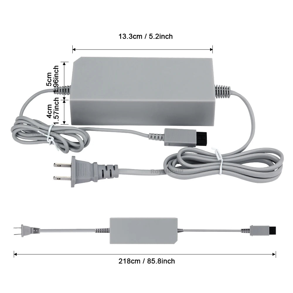 Nintend Wii AC Adapter 100-240V 12V 3.7A – EU/US Plug Wall Charger Power Supply