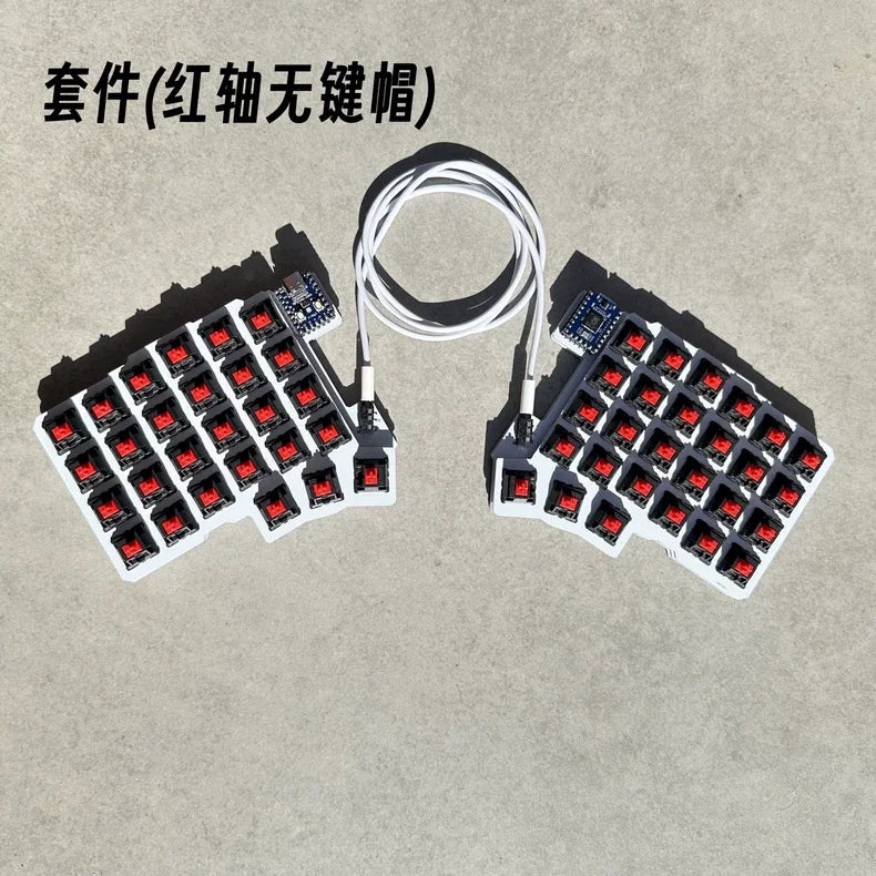 Silakka54 Split Wired Hot-Swap Keyboard — Ergonomic RP2040zero, QMK/VIAL Supported, Custom PC Gamer Accessory