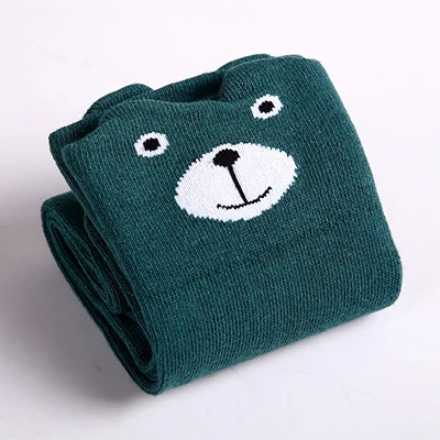 Cute Cartoon Animal Knee-High Socks for Babies & Kids – Warm Cotton Ankle & Over-Knee Socks for Girls
