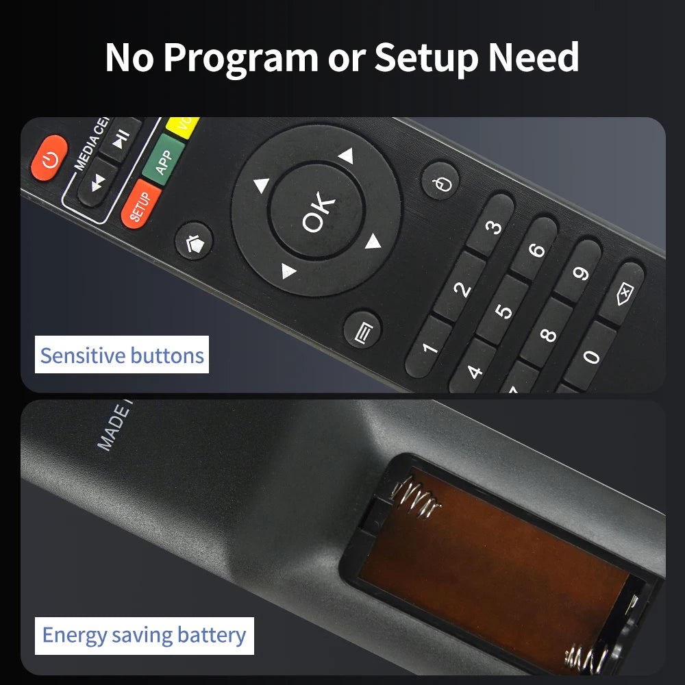 X96 Mini Universal Remote for Android TV Box, Compatible with MXQ Pro 4K, T95M, T95X, H96 Pro+ & More