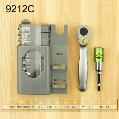 Mini Ratchet Wrench & Screwdriver Bit Set - Multifunctional Slotted & Phillips Repair Hand Tool Kit