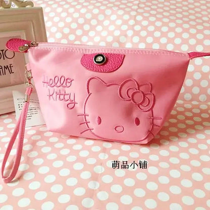 Sanrio Hello Kitty Makeup Bag – 28x11cm Anime Y2K Girls Storage, Kawaii Large Capacity Waterproof PU Handbag, Perfect Gift