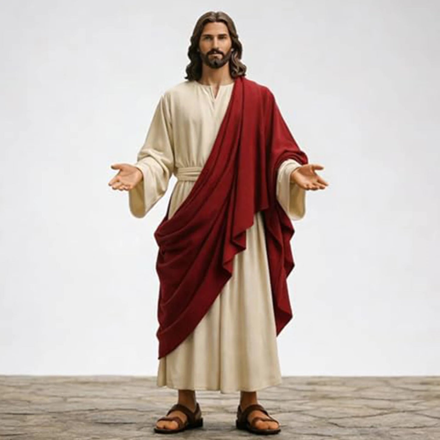 Jesus Open Arms Blessing Statue - 1/6 Scale Hand-Painted Christ Figurine for Home Decor