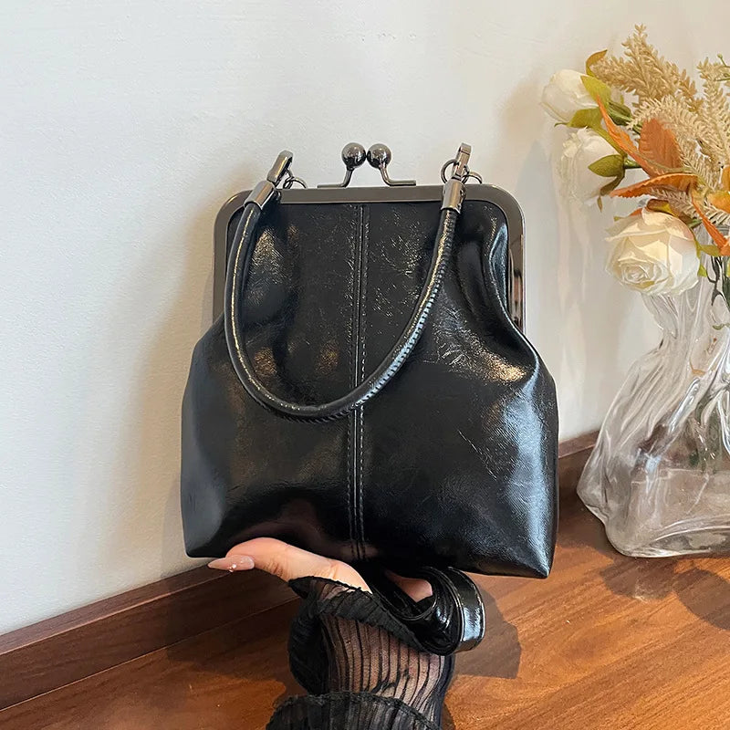 Vintage Brown Women’s Handbag – PU Leather Designer Shoulder & Crossbody Bag