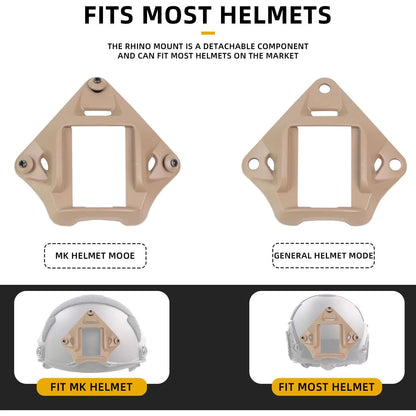 BOOIU VAS Tactical Helmet NVG Mount - Nylon Night Vision Adapter for FAST MICH Helmets, Ideal for Field and CS Riding Accessories