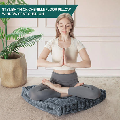 Triangular Reading Cushion - Removable Adjustable Floor Pillow & Portable Chair Support