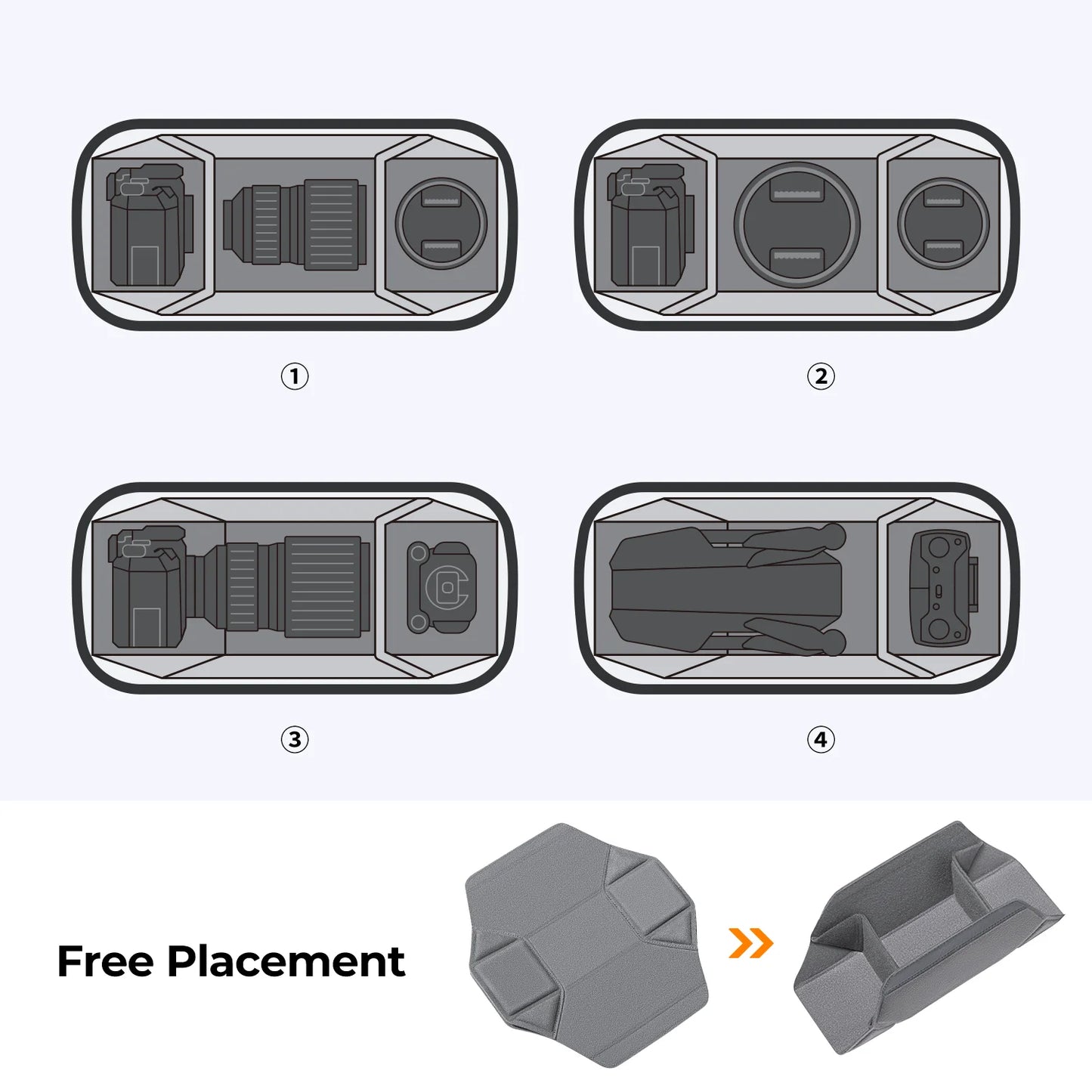 K&F Concept Lightweight Camera Sling Bag - 10L Photography Shoulder Bag for Canon/Nikon/Sony Cameras & DJI Mavic Drone