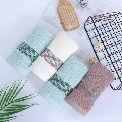 2pcs Thickened Cotton Face Towels — Soft, Quick-Dry, Highly Absorbent Towels