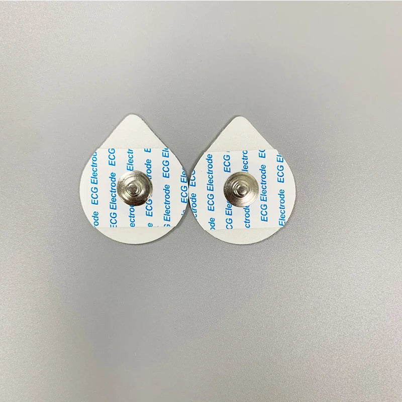 50-Pack Children's Disposable ECG Electrodes — Dry Foam with 3.9mm Snap, Medical Use