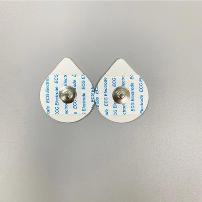 50-Pack Children's Disposable ECG Electrodes — Dry Foam with 3.9mm Snap, Medical Use
