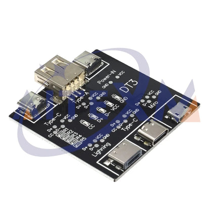 DT3 USB Cable Tester Type-C Micro USB Cable Detection Board - Short Circuit, Continuity & Switching Diagnostic Tool for iOS Android