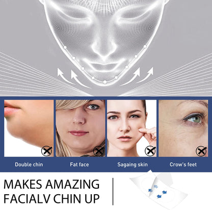 60-Piece V-Shape Face Lifting Strips – Jawline Contouring Patches for a Firmer-Looking Face and Double Chin Coverage