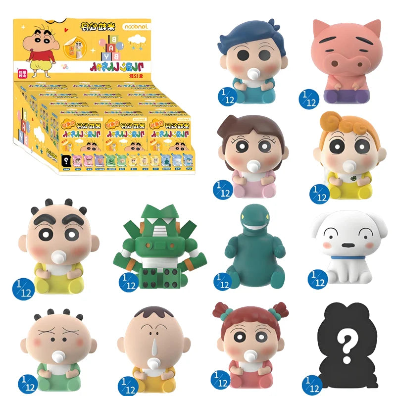 Crayon Shin-Chan Anime Blind Box Figures — Dinosaur Diary Baby Rice Grains Doll, Creative Collectible Toy for Kids & Gifts