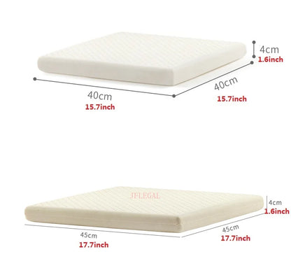 JFLEGAL Thailand Natural Latex Cushion – Washable Square Seat Pad for Buttocks Pain Relief, Office Chair Cushion Cojin