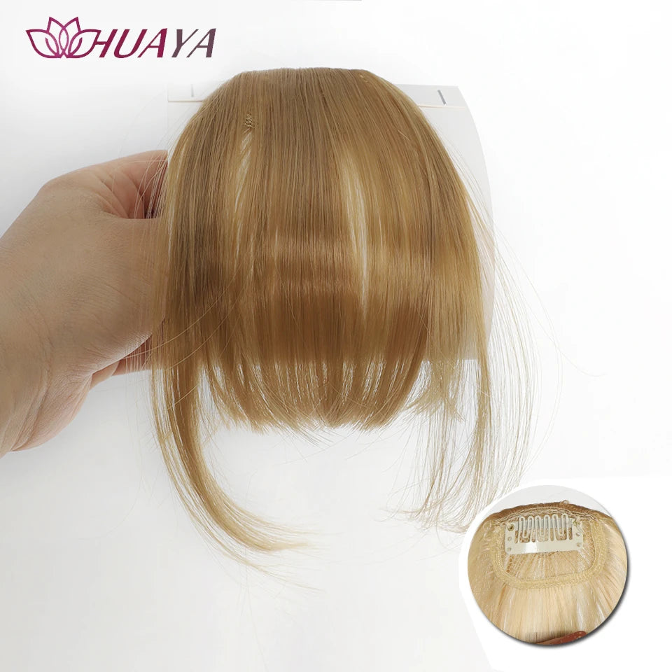 Synthetic Air Bangs Clip-In Hair Extension - Invisible Natural Front Fringes Fiber Hair Accessory