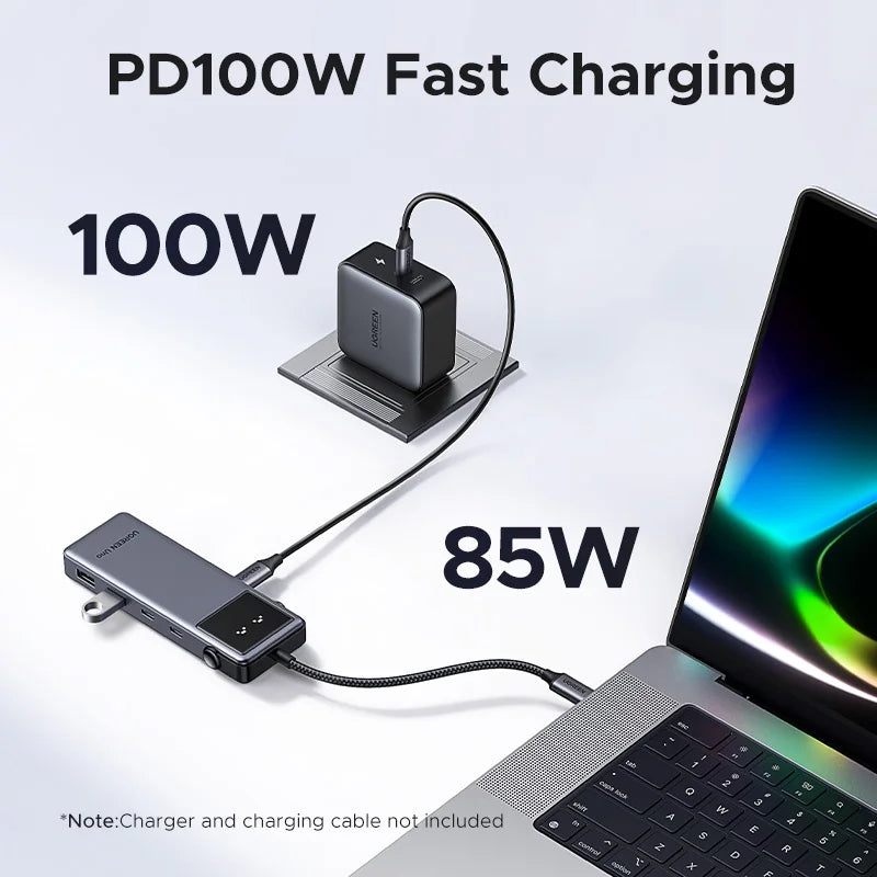 UGREEN Uno 6-in-1 USB-C Hub – 4K60Hz, PD100W, 10Gbps USB3.2 Splitter Adapter for Laptop & MacBook Pro/Air
