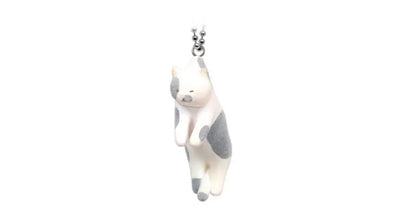 Tsumada Neko Qualia Capsule Toy - Cute Flocky Cat Mascot Ball Chain Collectible